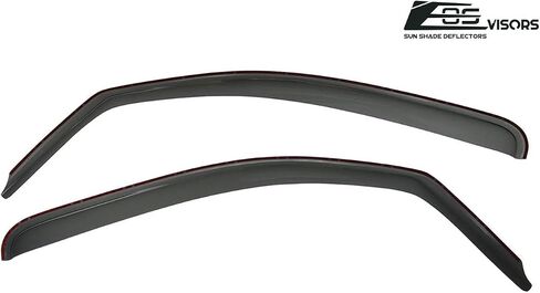 Replacement for 2007-2021 Toyota Tundra Crew Max | EOS Visors in-Channel Style Smoke Tinted Side Window Vents Rain Guard Deflectors in Saudi Arabia
