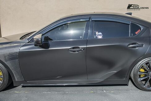 استبدال لكزس 2021-لكزس IS300 IS350 IS500 | EOS Visors JDM Tape-on Style Smoke Side Side Side Deplectors Main Rain Guard DWV-V150 in Saudi Arabia