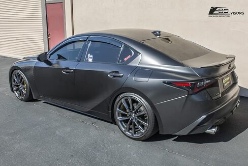 استبدال لكزس 2021-لكزس IS300 IS350 IS500 | EOS Visors JDM Tape-on Style Smoke Side Side Side Deplectors Main Rain Guard DWV-V150 in Saudi Arabia