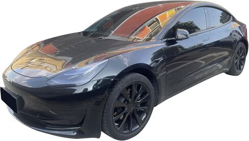 Ikon Motorsports ، Windows Bositors متوافقة مع 2017-2025 Tesla Model 3 جميع الطرز ، الشريط غير اللامع الألياف الكربونية السوداء ABS ABS Rain Rain Sun Guards Diflector 4pcs ، 2021 2022 in Saudi Arabia