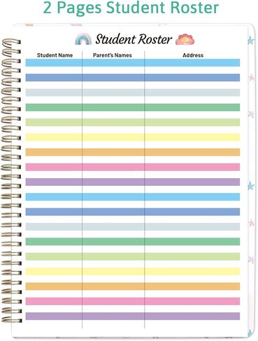 Teacher Record Book Grade Book Gradebook Logs Student Checklists Spiral Bound Teacher Supplies for Classroom 8.5X11 inch in Kuwait