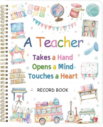 Teacher Record Book Grade Book Gradebook Logs Student Checklists Spiral Bound Teacher Supplies for Classroom 8.5X11 inch in Kuwait