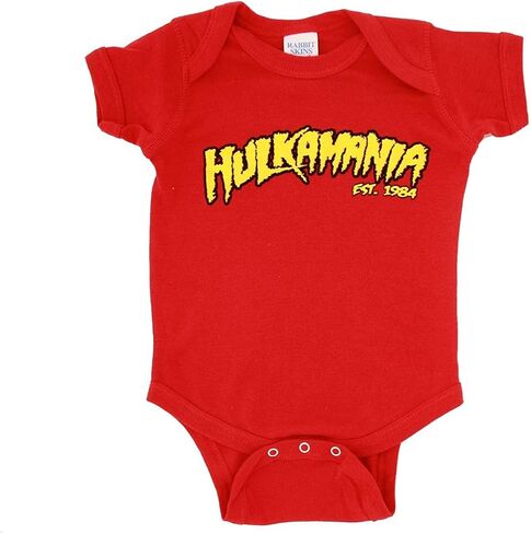 Costume Agent Hulkamania Logo Snapsuit Infant Baby Romper in Saudi Arabia