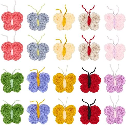 FINGERINSPIRE 36 Pcs Crochet Bear Head Applique Patches 9 Colors Little Bear Head Crochet Knitted Cloth Appliques Bear's Head Sew On Patches Repair Patch for Jacket Dress Clothes Bags DIY Accessories in Saudi Arabia