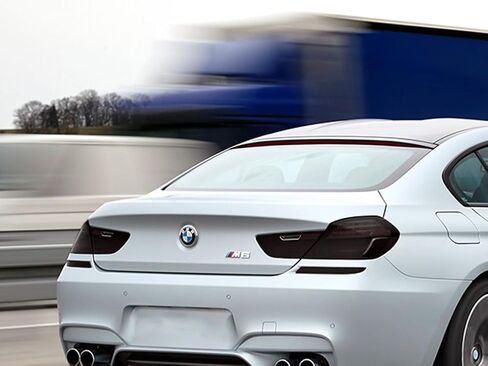 Rvinyl Tail Light Pre Cut Film Tint Cover Kit in Smoke Compatible with BMW M6 2013-2018 - Adhesive Backs in Saudi Arabia