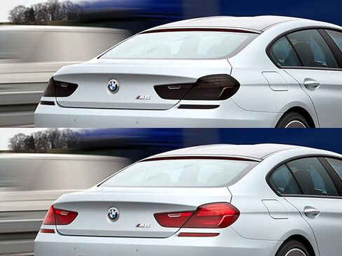 Rvinyl Tail Light Pre Cut Film Tint Cover Kit in Smoke Compatible with BMW M6 2013-2018 - Adhesive Backs in Saudi Arabia