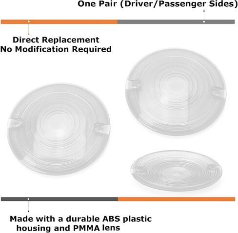 iJDMTOY Tinted Black Smoked Flat Turn Signal Light Lens Covers Compatible With Harley Davidson Touring Electra Glide Road King Sportster Motorcycle Bike Copper in Saudi Arabia