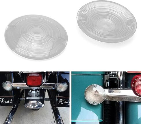 iJDMTOY Tinted Black Smoked Flat Turn Signal Light Lens Covers Compatible With Harley Davidson Touring Electra Glide Road King Sportster Motorcycle Bike Copper in Saudi Arabia