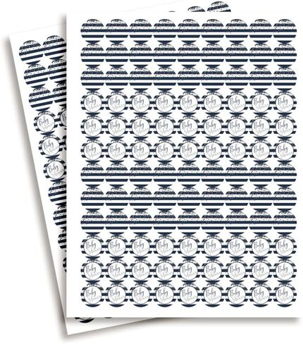 Blue & Silver Twinkle Little Star Boy Sprinkle Baby Shower Kiss Sticker Labels, 300-0.75" Circle Stickers for Chocolate Kisses by Amanda Creation, Great for Favors, Treats, Envelopes & Goodie Bags in Kuwait