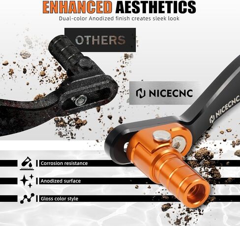 NiceCnc قابلة للتعديل رافعة تحول التروس الموسعة متوافقة مع 790 Adventure R 2019-2021 ، 890 Adventure R/R Rally 2021-2024 ، متوافق مع Husqvarna Norden 901 2022-2024 ، الأسود ، انظر التركيب in Saudi Arabia