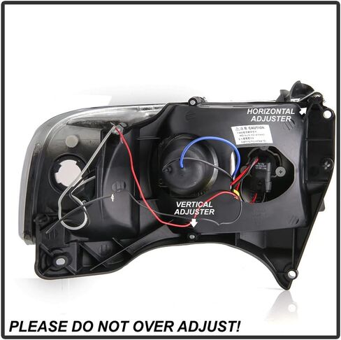 ACANII - For 1994-2001 Dodge Ram 1500 2500 3500 LED Halo Ring Black Housing Projector Headlights Headlamps Assembly in Saudi Arabia