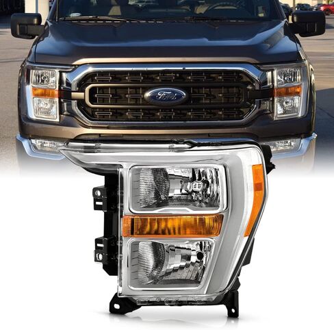 Acanii - لـ [نوع الهالوجين] 2021 2022 2023 Ford F150 Pickup Truck Factory Meactory Meadlamp Side Left Side in Saudi Arabia