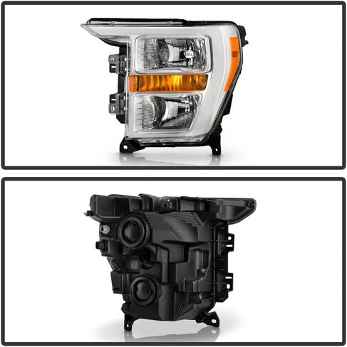 Acanii - لـ [نوع الهالوجين] 2021 2022 2023 Ford F150 Pickup Truck Factory Meactory Meadlamp Side Left Side in Saudi Arabia