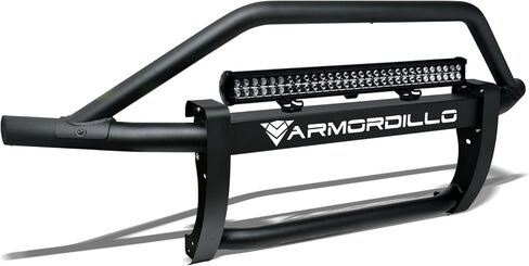 733469489337 متوافق مع 2003-2006 Chevy Silverado 1500/2007 Classic Steel Pre-Runner Grille Grille مع 32 "60x Cree LED Light Bar-Matte Black in Kuwait