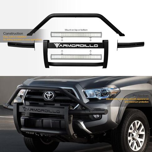 733469489337 متوافق مع 2003-2006 Chevy Silverado 1500/2007 Classic Steel Pre-Runner Grille Grille مع 32 "60x Cree LED Light Bar-Matte Black in Kuwait