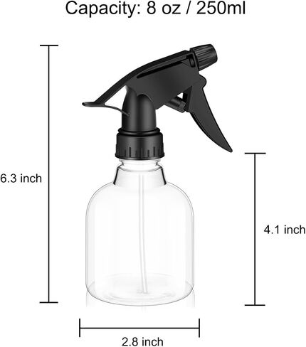 3 PCS Plastic Spray Bottles 8 oz Empty Spray Bottle with Adjustable Nozzle Mini Spray Bottle Liquid Sprayer for Kitchen Cleaning Water Plants in Saudi Arabia
