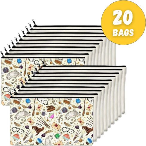 20 PCS Makeup Bag Wizard Harry Party Favors ، حقائب الهدايا ، لوازم الحفلات هاري ، حقيبة مكياج المعجبين ، حقيبة هدايا ديكورات ، مفضلات حفلة عيد ميلاد هاري ، حقائب الحفلات - H2 in Saudi Arabia