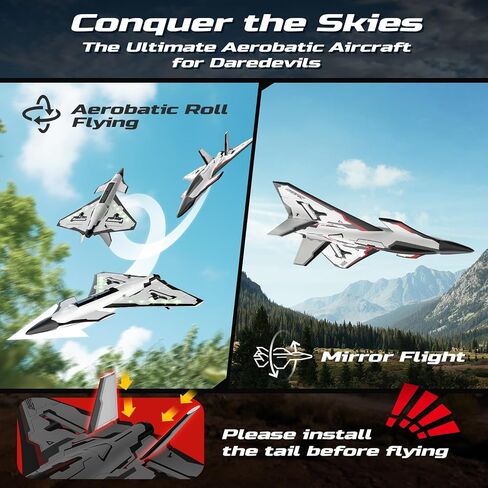 DEERC RC Plane 3 Channel P51D Remote Control Airplane Fighter Toys,2.4GHz 6-axis Gyro Stabilizer RTF Glider Aircraft Plane with 2 Batteries,Easy to Fly for Adults Kids Beginners Boys in Kuwait