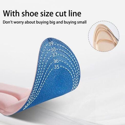 2 Pairs Memory Foam Insoles for Women, Foot Cushions for High Heels, Shoe Inserts Sole Inserts for Women (Beige, M) in Saudi Arabia