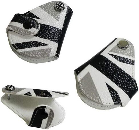iJDMTOY Black White Union Jack UK Flag Style Key Fob Cover Holder Compatible With 2008-up MINI Cooper R55 R56 R57 R58 R59 R60 R61 F56 in Saudi Arabia