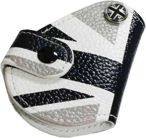 iJDMTOY Black White Union Jack UK Flag Style Key Fob Cover Holder Compatible With 2008-up MINI Cooper R55 R56 R57 R58 R59 R60 R61 F56 in Saudi Arabia