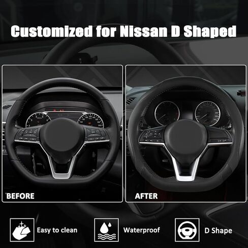 Microfiber Leather Steering Wheel Cover, for Mercedes Benz A250e Hatchback 2021-2025 Car Wheel Protector,Non-Slip Car Wheel Cover Protector Type D and Type O,Black-D in Saudi Arabia