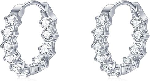 Rnivida cubic zirconia aring arring for women ، inside cz small alcons ، hypoallergenic in Saudi Arabia