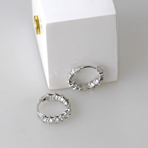 Rnivida cubic zirconia aring arring for women ، inside cz small alcons ، hypoallergenic in Saudi Arabia