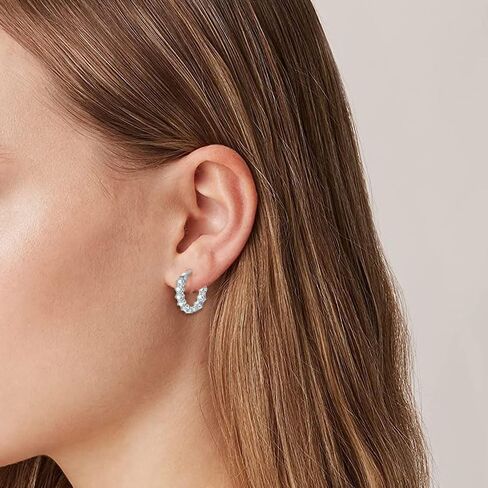 Rnivida cubic zirconia aring arring for women ، inside cz small alcons ، hypoallergenic in Saudi Arabia