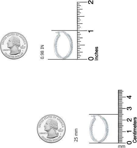 LECALLA 925 Sterling Silver Cubic Zirconia Hoop أقراط | الفضة الصغيرة مكتنزة تشيك تشيك سترا أقراط | Hypoallergenic Round Click-Apring Apring Hoops for Women in Saudi Arabia