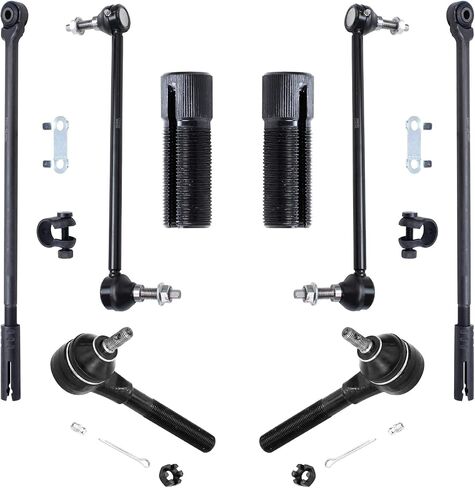 Detroit Axle-Arbront 8pc Sundension Kit for 1998-2004 Dodge Intrepid Chrysler 300M Concorde 2001-2004 Intrepid LHS ، قم بتثبيت التثبيت قضبان الربط الداخلية الخارجية تعديل الأكمام بديلة in Saudi Arabia