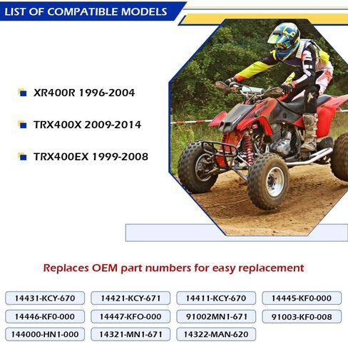 400EX عمود الحدبات الذراع والكامات العتاد كاميرت مجموعة متوافقة مع هوندا Sportrax 400 TRX400EX TRX400X 1999-2014 XR400R 1996-2004 in Saudi Arabia
