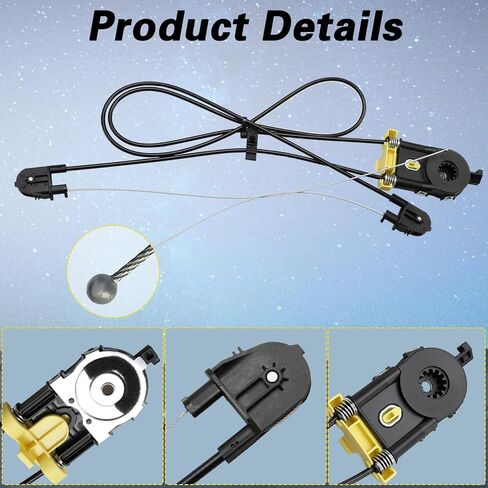 FUSCH Rear Power Sliding Window Regulator Compatible with Chevy Silverado 1500/2500HD/3500HD GMC Sierra 1500/2500HD/3500HD,Truck Back Sliding Window Regulator Replace# 25980205 777-031 in Saudi Arabia