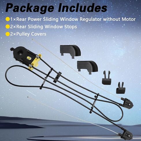 FUSCH Rear Power Sliding Window Regulator Compatible with Chevy Silverado 1500/2500HD/3500HD GMC Sierra 1500/2500HD/3500HD,Truck Back Sliding Window Regulator Replace# 25980205 777-031 in Saudi Arabia