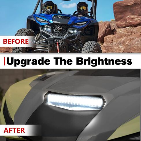 A & UTV Pro LED Hood Scoop Light for Yamaha Wolverine RMAX RMAX2 RMAX4 1000 2021-2025 ، Light Front Spot Light Light Drl Scoop Light for Yamaha Rmax 1000 in Saudi Arabia