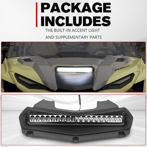 A & UTV Pro LED Hood Scoop Light for Yamaha Wolverine RMAX RMAX2 RMAX4 1000 2021-2025 ، Light Front Spot Light Light Drl Scoop Light for Yamaha Rmax 1000 in Saudi Arabia