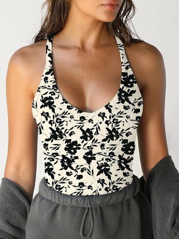Workout Tank Top for Women Fashion Clothing 2025 Summer Outfits Ribbed Gym Yoga Womens Crop Tops Beach Vacation in Kuwait