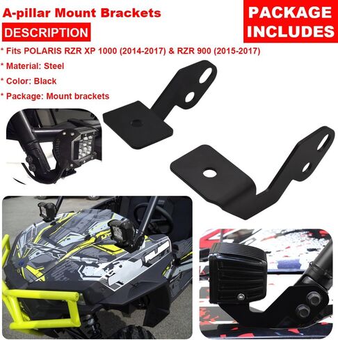 2pcs 4 بوصة 18W RZR LED SPOT LIGH PODS ، مع مجموعة الأسلاك مفتاح الروك وأقواس التثبيت قفص لفائف A-PILLAR متوافقة مع Polaris RZR XP 1000 900 800 in Saudi Arabia
