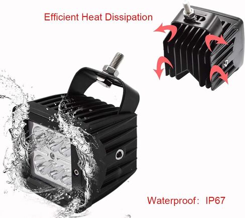 2pcs 4 بوصة 18W RZR LED SPOT LIGH PODS ، مع مجموعة الأسلاك مفتاح الروك وأقواس التثبيت قفص لفائف A-PILLAR متوافقة مع Polaris RZR XP 1000 900 800 in Saudi Arabia