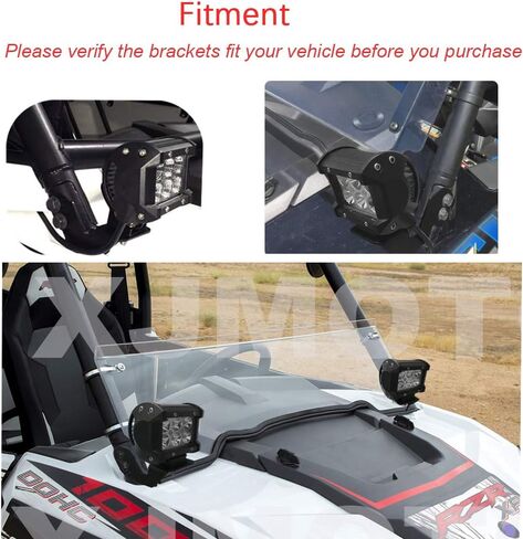 2pcs 4 بوصة 18W RZR LED SPOT LIGH PODS ، مع مجموعة الأسلاك مفتاح الروك وأقواس التثبيت قفص لفائف A-PILLAR متوافقة مع Polaris RZR XP 1000 900 800 in Saudi Arabia