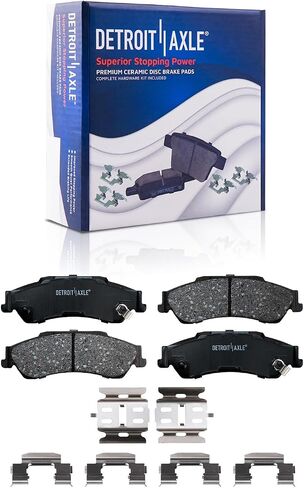 Detroit Axle - مجموعة الفرامل الخلفية لـ Chevy Blazer S10 GMC Jimmy Sonoma Isuzu Hombre Olds Bravada ، حفر ودوار فرامل محفور ، قرص فرامل الفرامل السيراميك بديل in Saudi Arabia