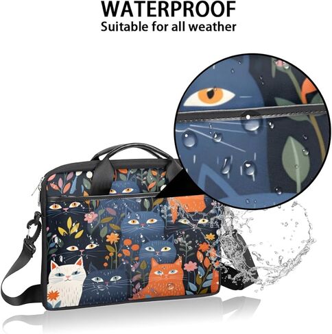 Laptop Shoulder Bag for Men Women Cow Print Sunflower Slim Briefcase Messenger Bag Waterproof 15.6 Inch Laptop Bag Carrying Case Fit 14-15.6 Inch Notebook Computer Tablet in Saudi Arabia