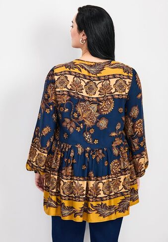 Women's Plus Size Cara Blouson Peasant Blouse in Saudi Arabia