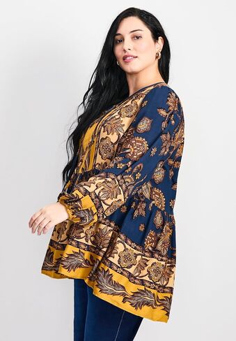 Women's Plus Size Cara Blouson Peasant Blouse in Saudi Arabia