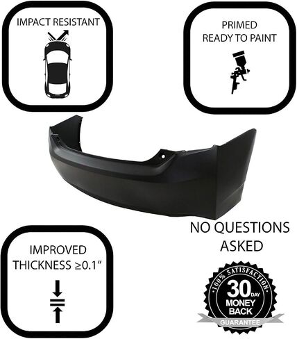 FITPARTS متوافقة مع غلاف الوفير الخلفي Fascia 2010-2015 Toyota Prius Base Five Four Four Three اثنين من هاتشباك قسط 10-15. تستعد جديد بدون ثقوب المستشعر. TO1100280 5215947916 in Saudi Arabia