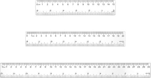 3 Pack 6 Inch Ruler Clear Rulers Small Straight Ruler with Centimeters and Inches, Plastic Shatterproof Measuring Tools for School, Office and Home in Saudi Arabia