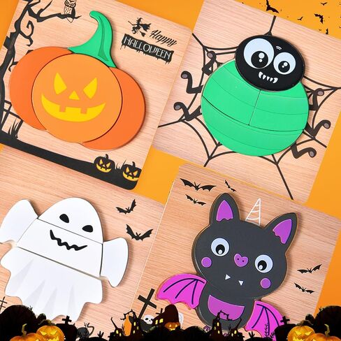 4 Pack Easter Wooden Puzzles for Kids Boys Girls Toddlers Easter Jigsaw Puzzles Easter Toys for Easter Basket Stuffers Easter Party Favor in Saudi Arabia