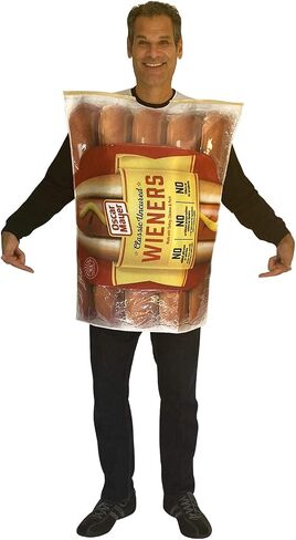 Rasta Imposta Oscar Mayer Wiener Costume Classic Beef Hot Dog Franks Mens Womens Dress Up Party Cosplay Costumes, Adult One Size in Saudi Arabia