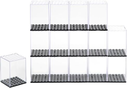 Minifigures Display Case Acrylic Building Block Display Box, Stackable Storage Container for Lego Minifigure Mini-Figures Storage Case for Lego Lovers in Saudi Arabia