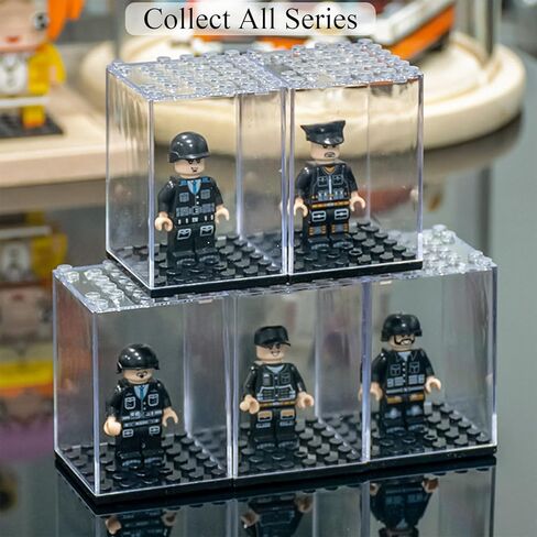Minifigures Display Case Acrylic Building Block Display Box, Stackable Storage Container for Lego Minifigure Mini-Figures Storage Case for Lego Lovers in Saudi Arabia